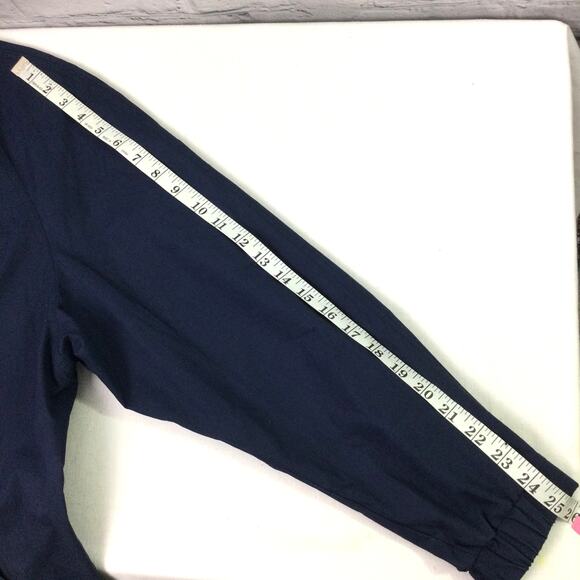 London Fog Hooded Minimalist Preppy Lightweight Casual Blue Full Zip Coat Size 8 - Picture 11 of 11